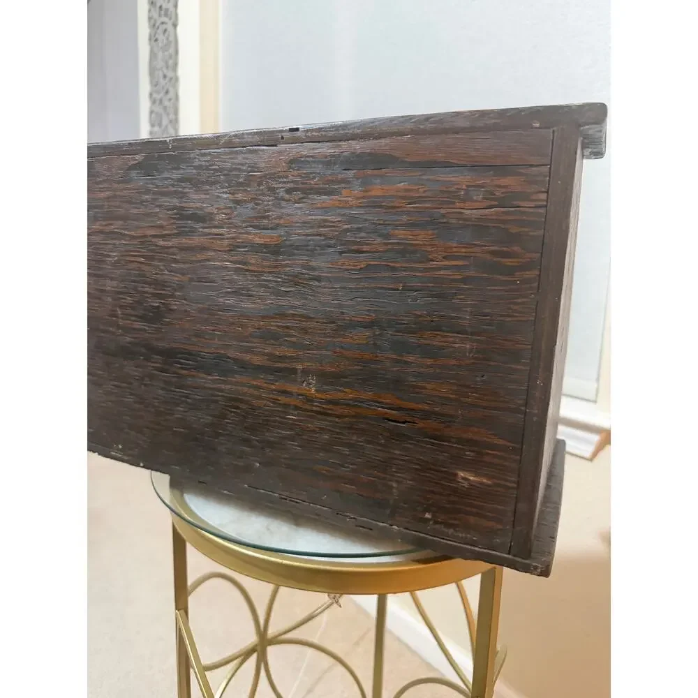 Vintage Handcrafted Wooden Bread Box Rustic Farmhouse Kitchen Counter Storage